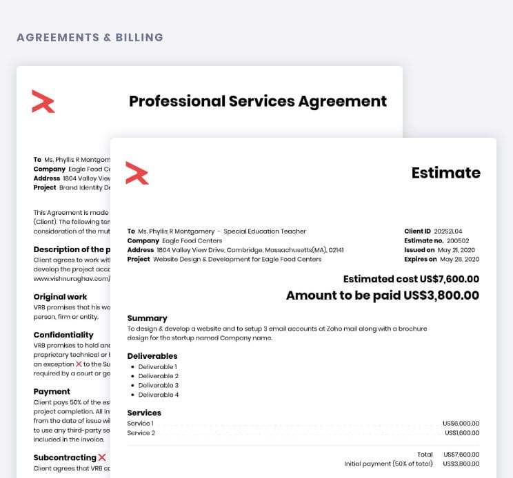 Bills and Agreements